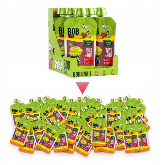 Smoothie Jabłko-Czarna Porzeczka TM BOB SNAIL 1200 g (10х120g)