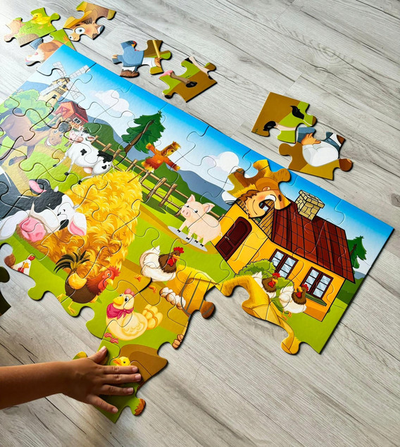 Puzzle Podłogowe JUMBO Farma 48 elementów XXL dla Dzieci +3