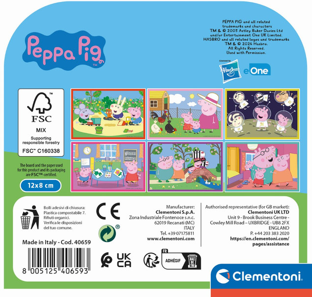 Klocki Świnka Peppa 6el