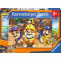 RAVENSBURGER PUZZLE 2D PSI PATROL RUBBLE & CREW ZESTAW 2X12 ELEMENTÓW 3+