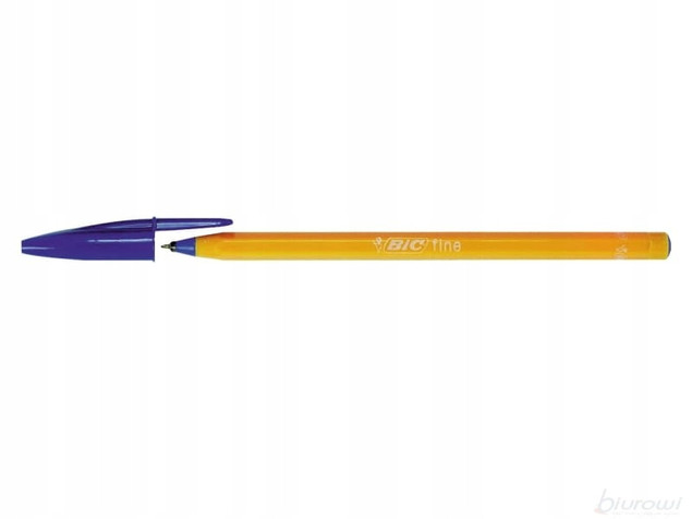 Zestaw 8x Długopis BIC Cristal Orange Fine 0.8mm Niebieski – Precyzyjna Linia