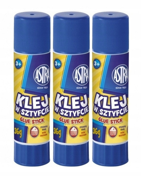 3x Astra Klej w sztyfcie 36g