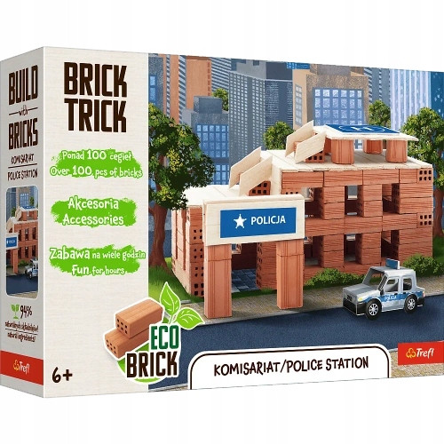 KLOCKI BRICK TRICK! BUDUJ Z CEGŁY KOMISARIAT POLICJI RADIOWÓZ 100 EL TREFL