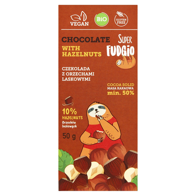 Czekolada z orzechami laskowymi Super Fudgio Bio 50 g