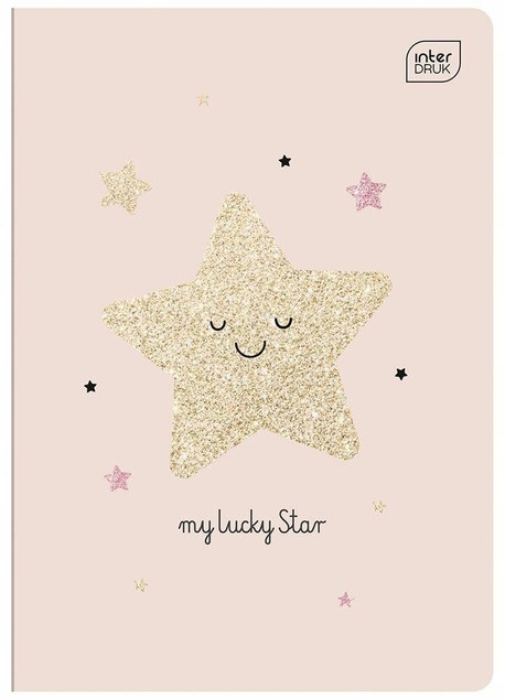 ZESTAW | 4x Zeszyt A5 16 Kartek Trzy Linia Z BROKATEM Dla Dziewczynki Interdruk