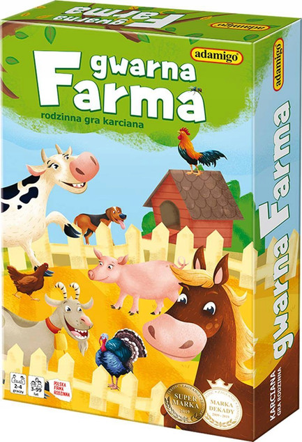 Gwarna Farma Adamigo Gra Karciana Rodzinna dla Dzieci 3+
