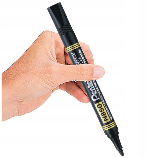 Marker permanentny Pentel N850 okrągły czarny