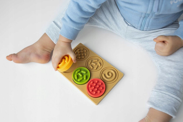 MOM'SCARE PUZZLE SENSORYCZNE KÓŁECZKA UKŁADANKA 0M+
