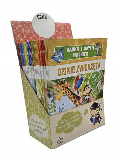 Nauka z Kotem Maćkiem. Display 48szt: Ćwiczenia edukacyjne dla dzieci