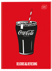 Zeszyt do nauki pisania A4/32 kolorowa linia Coca Cola Interdruk