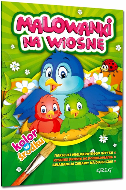 Malowanki na wiosnę + naklejki Greg