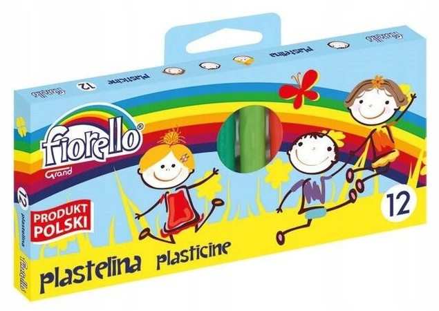 Plastelina niebrudząca 12 kolorów Fiorello