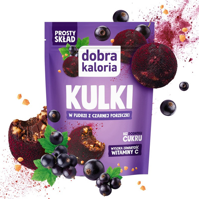 Kulki w pudrze Dobra Kaloria z czarnej porzeczki 65 g