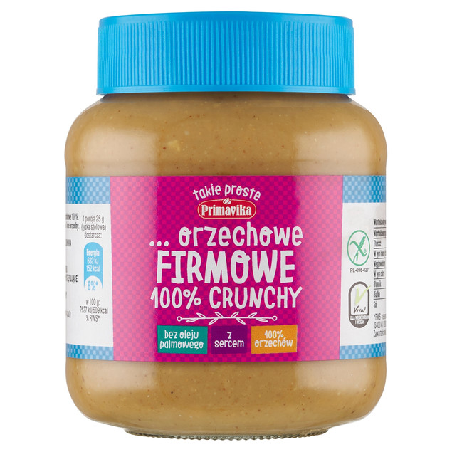 Pasta Orzechowa Primavika 100% Crunchy 350g