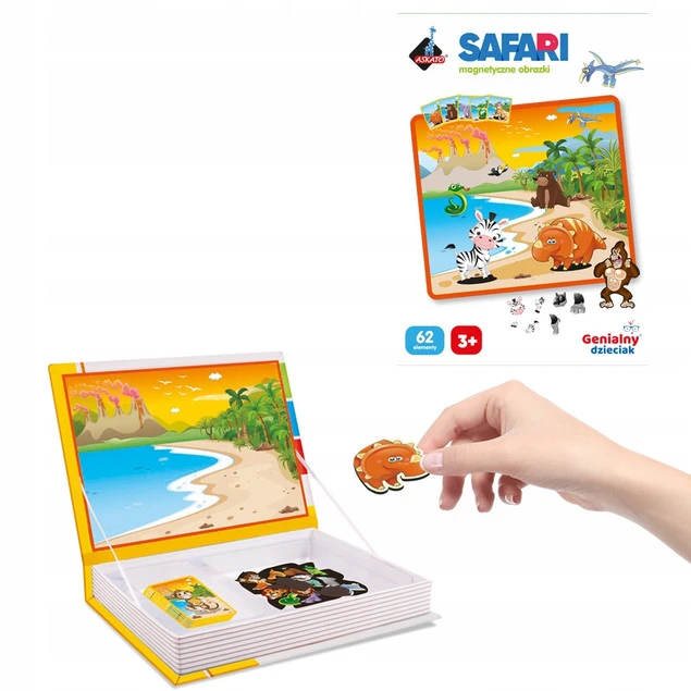 Genialny Dzieciak Układanka Magnetyczna Safari Askato_2