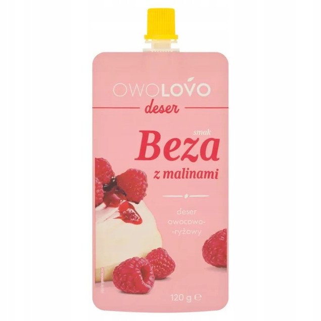 Deser beza z malinami OWOLOVO 120g