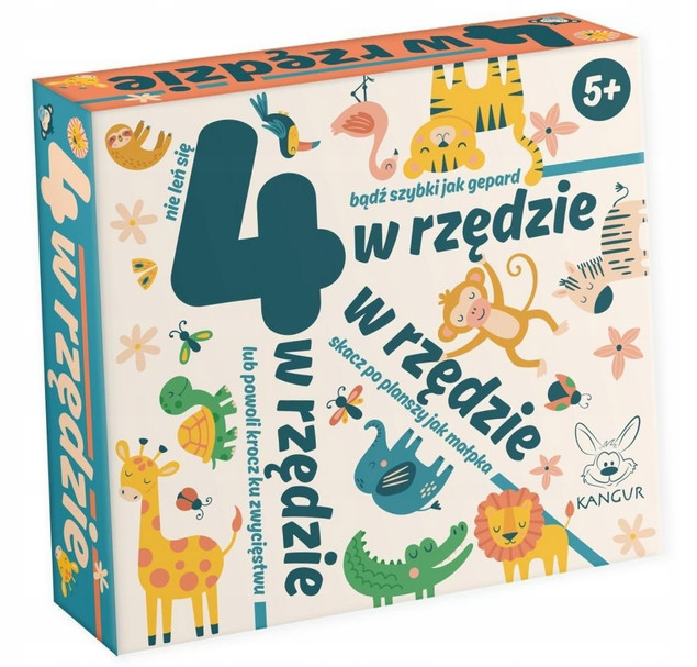 Gra Planszowa 4 w Rzędzie Kangur – Strategiczna Gra dla Dzieci