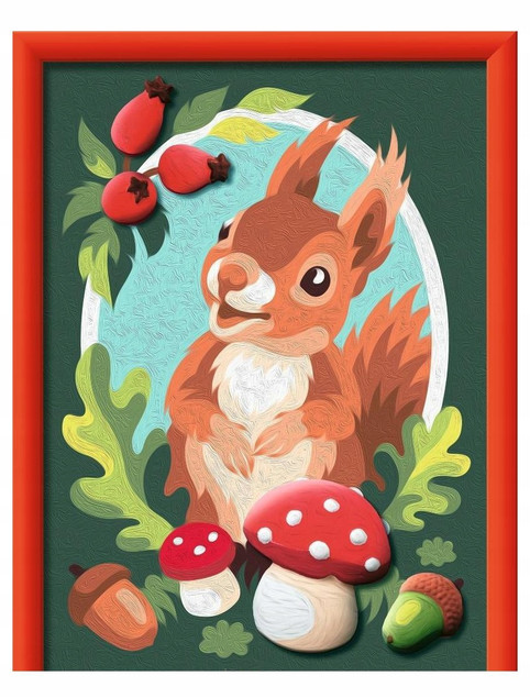RAVENSBURGER CreArt Słodka wiewiórka (z formą gipsową)
