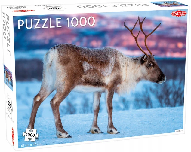 Puzzle Tactic Renifer 1000 elementów - piękny zimowy motyw