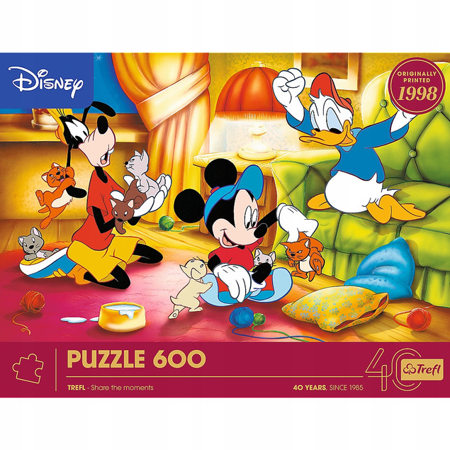Puzzle 600 40-lecie Trefl Myszka Miki i Przyjaciele 37601