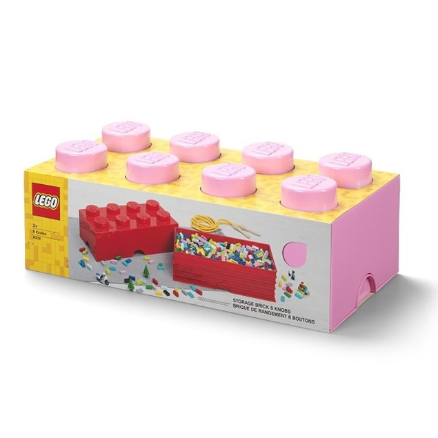 LEGO Pojemnik na Klocki Storage Brick 4x2 Jasnoróżowy 50cm