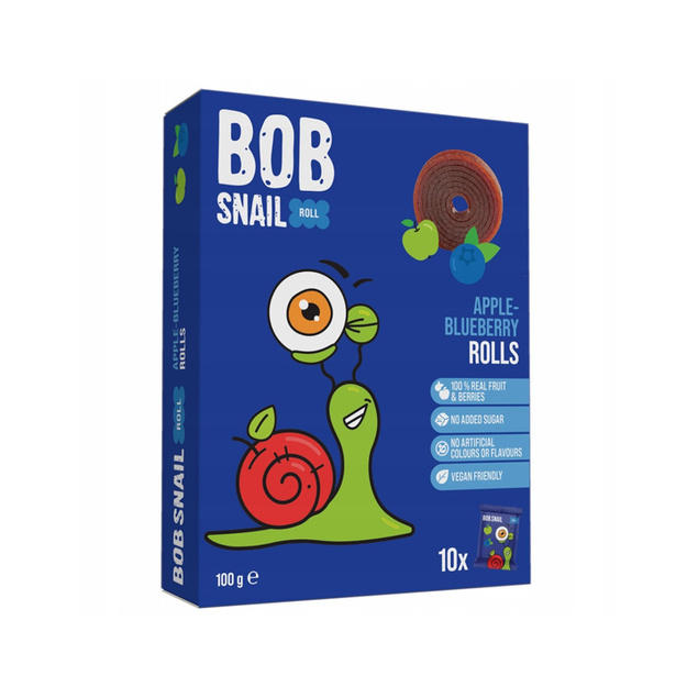 BOB SNAIL Przekąska Owocowa ZESTAW 5 x 100g MIX SMAKÓW Naturalna Bez Cukrów