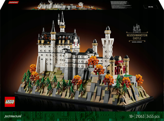LEGO Architecture 21063 Zamek Neuschwanstein – Kolekcjonerski Model dla Dorosłych