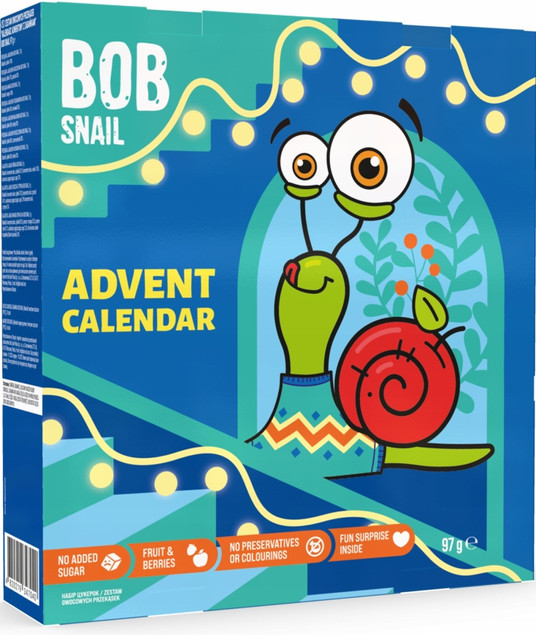 Bob Snail - kalendarz adwentowy z przekąskami owocowymi 97 g
