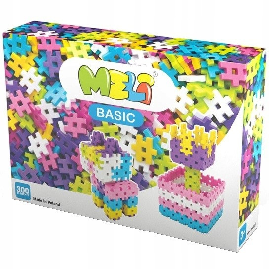 Klocki konstrukcyjne Meli Basic Pink 300 el. 3+
