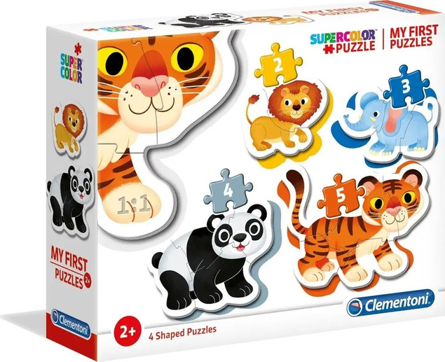 Puzzle 14 El Moje Pierwsze Puzzle Dzikie Zwierzęta 2+ Clementoni