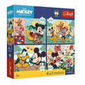 Puzzle Trefl 1 elementów Puzzle 4w1 Mickey and Friends + plakat TREFL