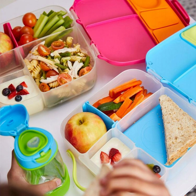 Lunchbox, śniadaniówka do szkoły, pracy, przegródki, wkład chłodzący, 2l, Ocean Breeze, b.box
