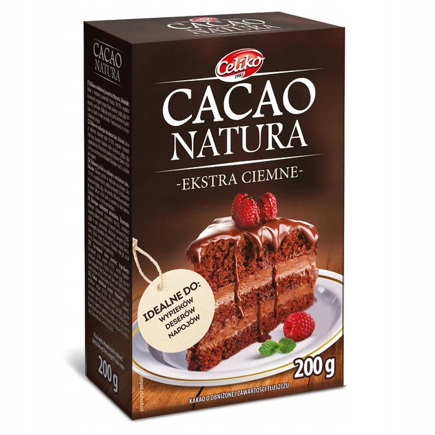 Kakao naturalne ekstra ciemne Celiko 200g