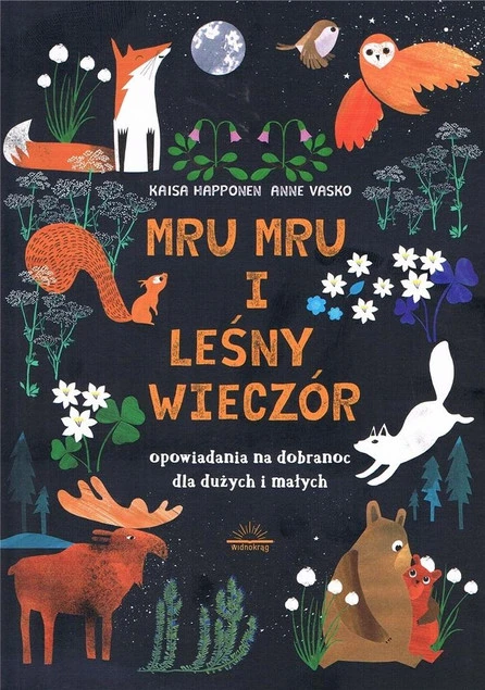 Mru mru i leśny wieczór - ilustracja