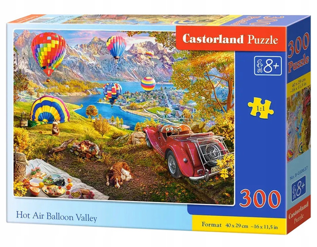 Puzzle Castorland B-030073 Hot Air Balloon Valley 300 el. – Malownicza Dolina Balonów