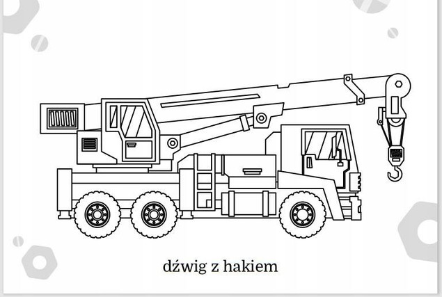 Maluszkowe malowanie. Maszyny budowlane