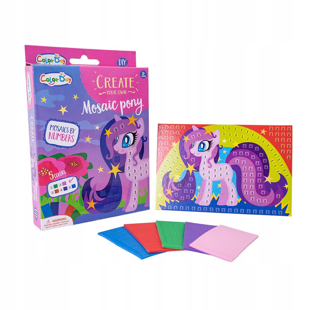 Askato MOZAIKA WYKLEJANKA PO NUMERACH KUCYK PONY Naklejki Piankowe