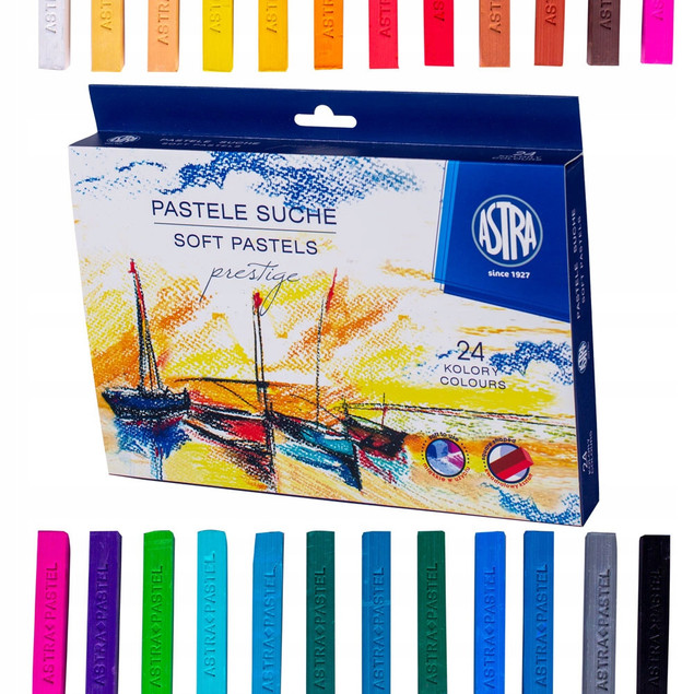 Pastele Suche Kredki PASTELOWE Astra Prestige 24 Kolory (453345)