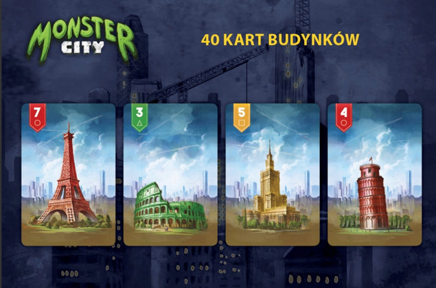 Gra planszowa Monster City Nasza Księgarnia - Rodzinna Strategia Budowania