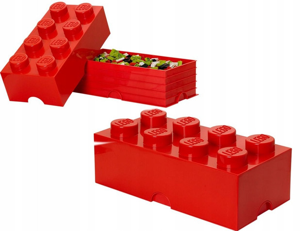 Pojemnik klocek LEGO Brick 8 Biały