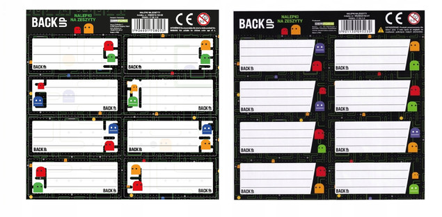 Naklejki Na Zeszyt Game PACK MAN Derform