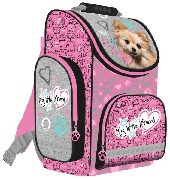 Tornister szkolny My Little Friend różowy pies / pink dog