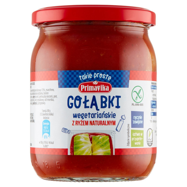 Gołąbki wegetariańskie z ryżem naturalnym Primavika 480 g