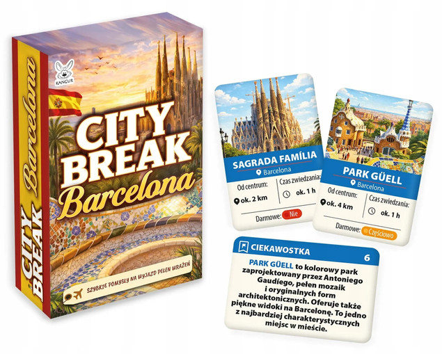 Gra planszowa City Break. Mini przewodnik. Barcelona Adar