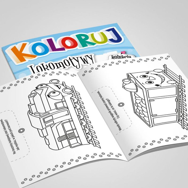 Koloruj LOKOMOTYWY Malowanka Kolorowanka Martel