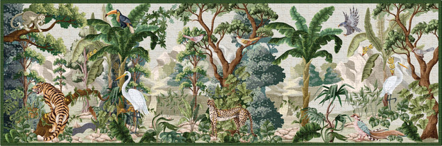 Puzzle 1000 Układanka Panorama Rajski OGRÓD Zwierzęta Natura 8+ Interdruk