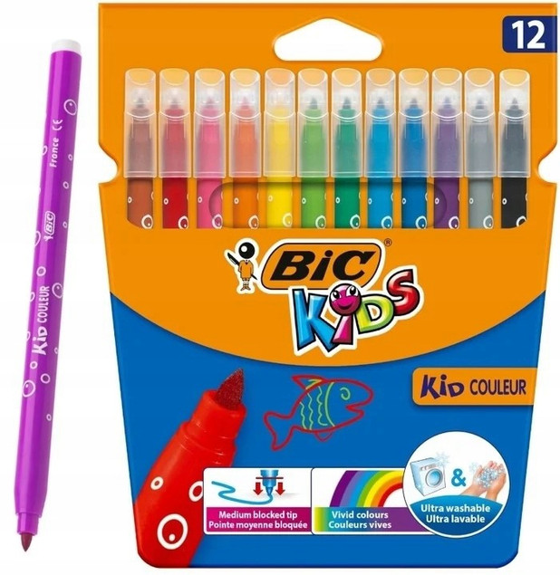 Flamastry BIC Kids Kid Couleur 12 szt.