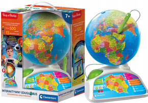 Globus Interaktywny Edukacyjny Eduglobus Premium Aplikacja 7+ Clementoni