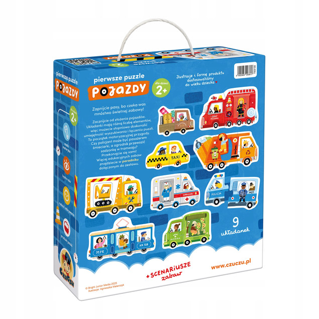 CzuCzu Pierwsze Puzzle Pojazdy 2+ Edukacyjne 28 el.