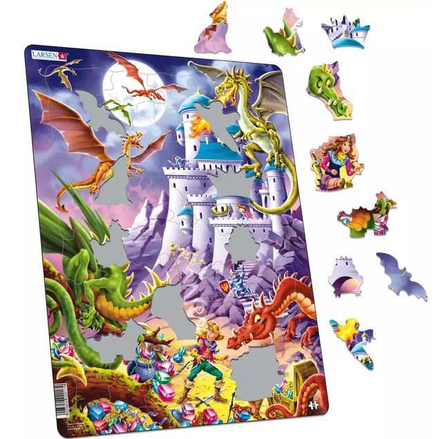 Puzzle Larsen Smoki 50 el. Układanka Mityczna Przygoda Dla Dzieci